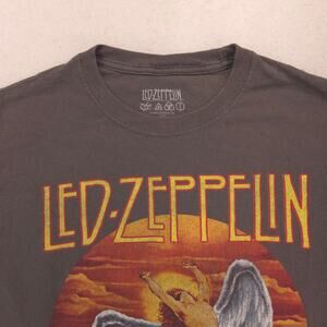 Led Zeppelin Band Graphic Short Sleeve T Shirt Adult Mens Size Small S Gray